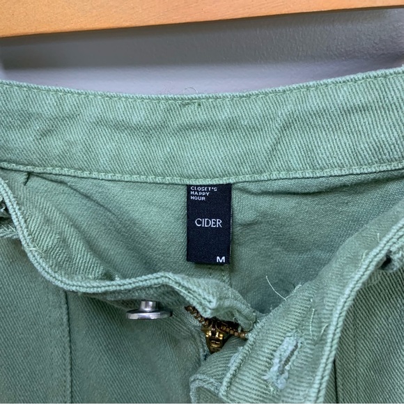 Sage Green Wide Leg Cargo Pants - Picture 4 of 4